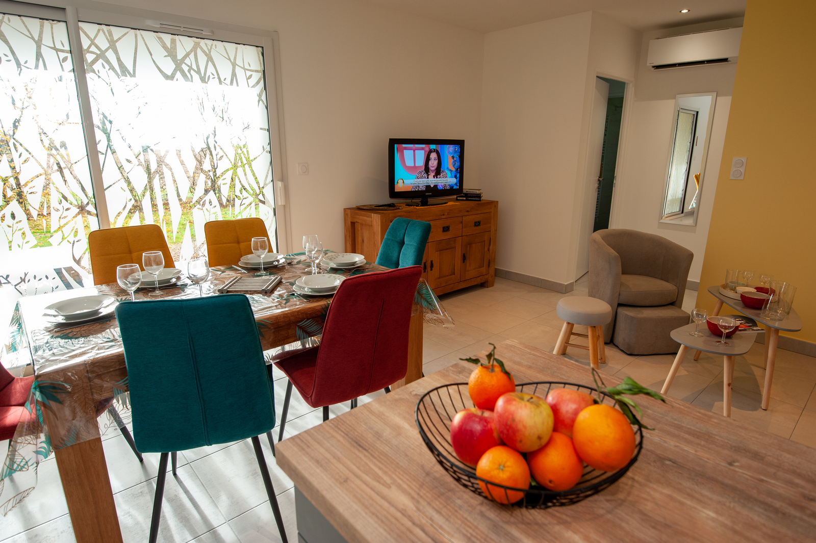 Gîte le Luizet vue d'ensemble séjours/cuisine/salon